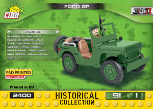 Manual Cobi set 2400 Small Army WWII Ford GP