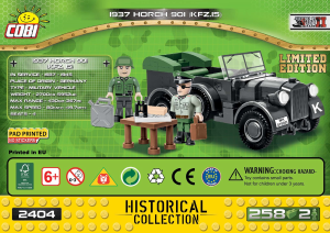 Manual Cobi set 2404 Small Army WWII 1937 Horch 901