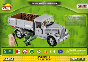 Instrukcja Cobi set 2449A Small Army WWII Opel Blitz 3.6-36S