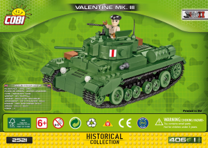 Käyttöohje Cobi set 2521 Small Army WWII Valentine Mk III