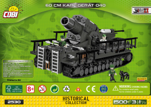 Manuál Cobi set 2530 Small Army WWII 60cm Karl Gerat 040