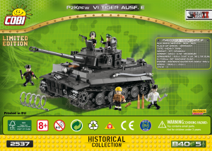 Mode d’emploi Cobi set 2537 Small Army WWII PzKpfw VI Ausf. E