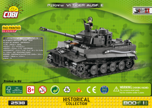 Kasutusjuhend Cobi set 2538 Small Army WWII PzKpfw VI Ausf. E