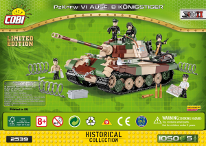 Käyttöohje Cobi set 2539 Small Army WWII PzKpfw VI Ausf. B Konigstiger