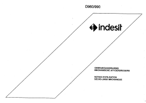 Mode d’emploi Indesit D 960 Sèche-linge