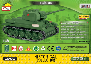 Manuál Cobi set 2702 Small Army WWII T-34/85