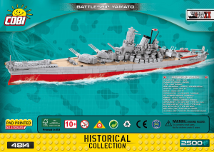 Käyttöohje Cobi set 4814 Small Army WWII Battleship Yamato