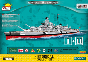 Vadovas Cobi set 4819 Small Army WWII Battleship Bismarck