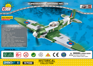 Käyttöohje Cobi set 5708 Small Army WWII Supermarine Spitfire Mk. VB