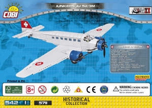 Instrukcja Cobi set 5711¬†Small Army WWII Junkers JU 52/3M