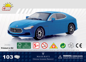 Mode d’emploi Cobi set 24564 Maserati Ghibli