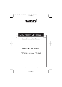 Bedienungsanleitung MBO Alpha 2611 Schnurlose telefon