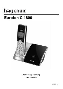 Bedienungsanleitung Hagenuk Eurofon C 1800 Schnurlose telefon