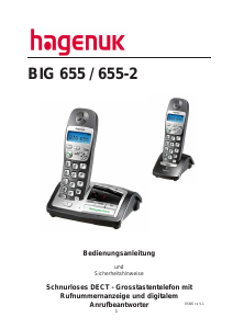Bedienungsanleitung Hagenuk Big 655 Schnurlose telefon