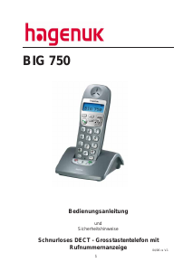 Bedienungsanleitung Hagenuk Big 750 Schnurlose telefon