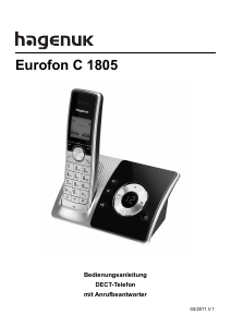 Bedienungsanleitung Hagenuk Eurofon C 1805 Schnurlose telefon