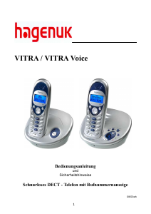 Bedienungsanleitung Hagenuk Vitra Schnurlose telefon