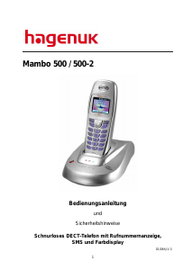 Bedienungsanleitung Hagenuk Mambo 500 Schnurlose telefon