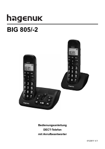 Bedienungsanleitung Hagenuk Big 805-2 Schnurlose telefon