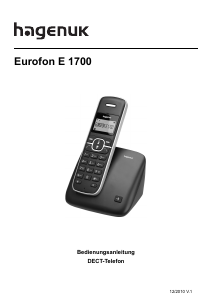 Bedienungsanleitung Hagenuk Eurofon E 1700 Schnurlose telefon