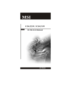 Manual MSI K9A2VM Motherboard