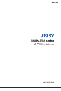 Bedienungsanleitung MSI B75IA-E33 Hauptplatine