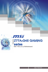 Handleiding MSI Z77A-G45 GAMING Moederbord