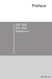 Handleiding MSI Z87-G55 Moederbord