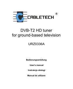 Manual Cabletech URZ0336A Digital Receiver