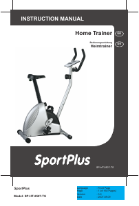 Bedienungsanleitung Sportplus SP-HT-2507 Heimtrainer