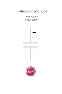 Manuale Hoover HN5D 84 W Frigorifero-congelatore