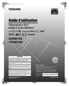 Mode d’emploi Toshiba 62HM196 Téléviseur