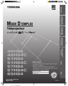 Mode d’emploi Toshiba 65H84 Téléviseur