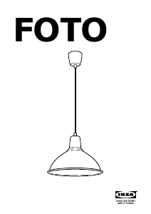 Brugsanvisning IKEA FOTO Lampe