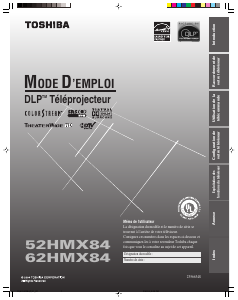 Mode d’emploi Toshiba 52HMX84 Téléviseur