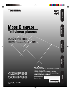 Mode d’emploi Toshiba 50HP86 Téléviseur plasma