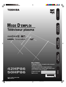 Mode d’emploi Toshiba 42HP86 Téléviseur plasma