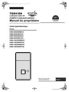 Mode d’emploi Toshiba HWS-1403XWHT9-E Estia Pompe à chaleur