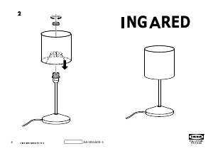 Manual IKEA INGARED Lampă