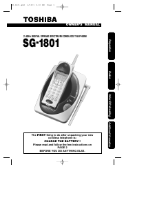 Manual Toshiba SG-1801 Wireless Phone