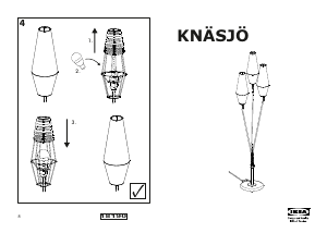 Посібник IKEA KNASJO Лампа