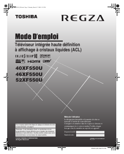 Mode d’emploi Toshiba 40XF550U Regza Téléviseur LCD