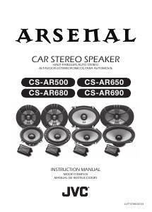 Manual JVC CS-AR690 Arsenal Car Speaker