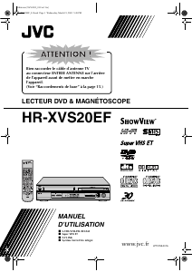 Mode d’emploi JVC HR-XVS20EF Combi DVD-vidéo