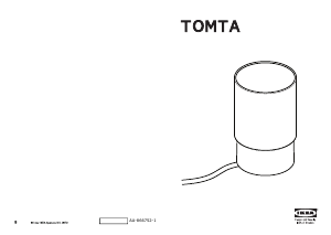 Руководство IKEA TOMTA Светильник