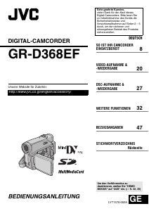 Mode d’emploi JVC GR-D368EF Caméscope