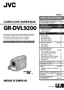 Mode d’emploi JVC GR-DVL9200 Caméscope