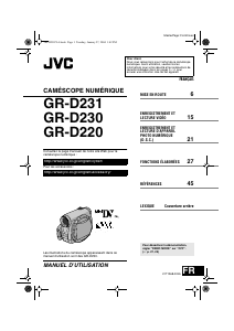 Mode d’emploi JVC GR-D231 Caméscope