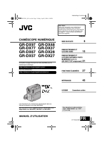 Mode d’emploi JVC GR-DX37 Caméscope