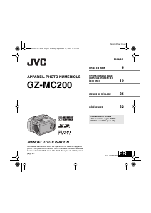 Mode d’emploi JVC GZ-MC200E Caméscope